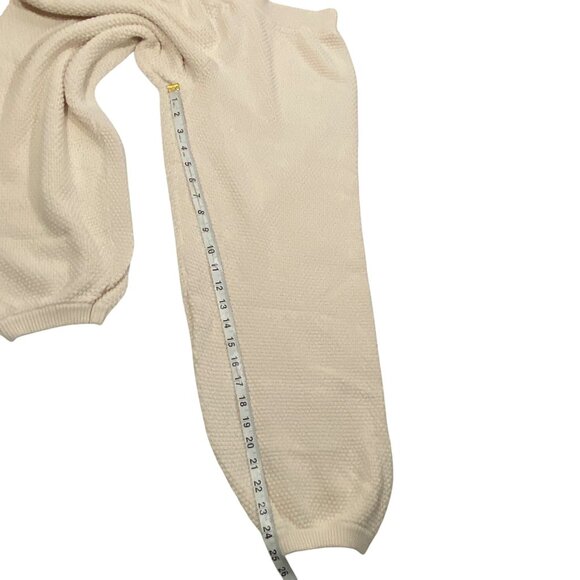 Free People Beach Hailee Crochet Knit Pants S Cream Cotton Blend textured athlei - Picture 10 of 10